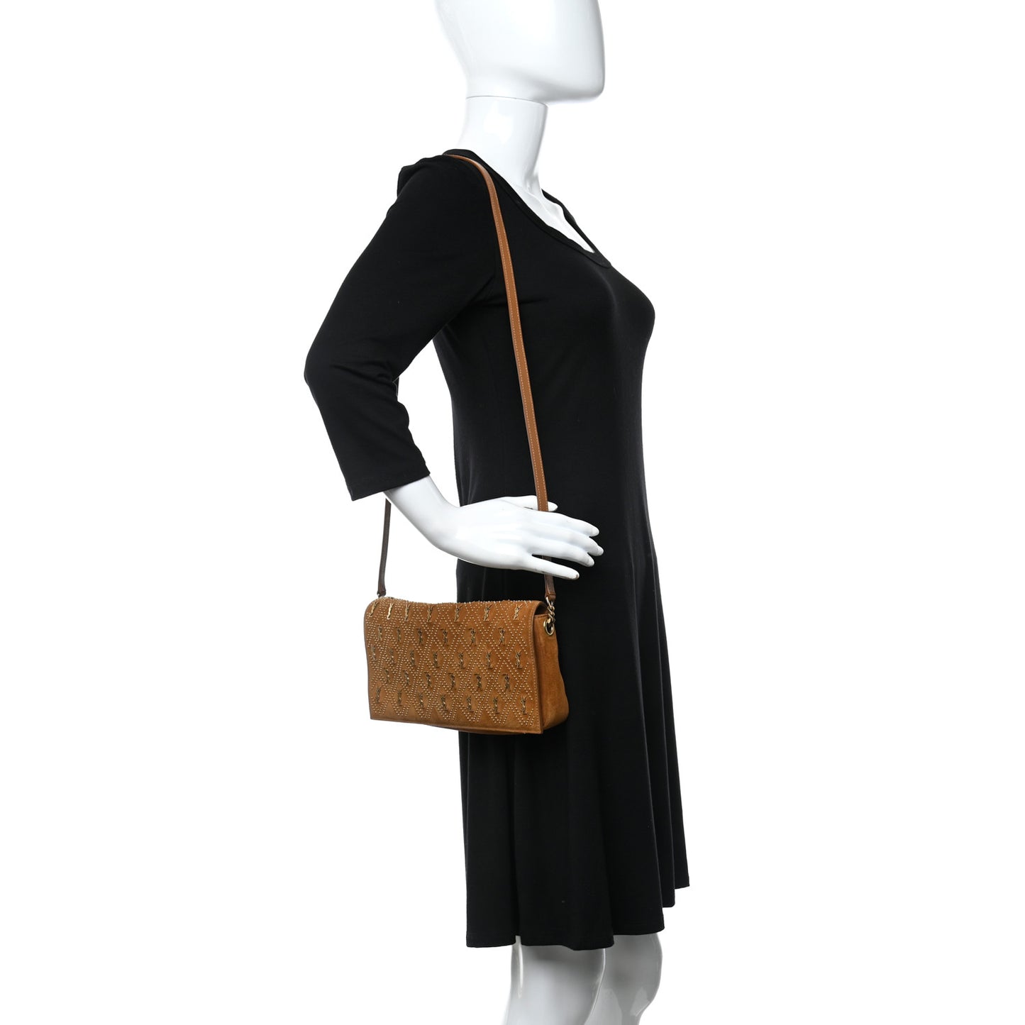 Suede Studded Monogram Kate 99 Cinnamon