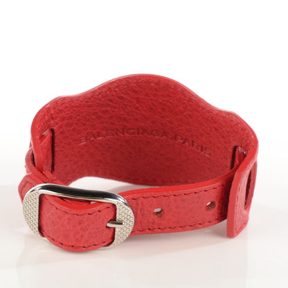Balenciaga Agneau Arena Giant 12 Silver Hardware Bracelet S Rouge Coquelicot 3 of 6