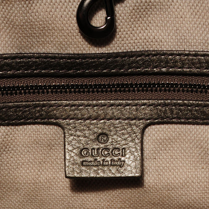 Gucci Metallic Pebbled Calfskin Medium Soho Chain Shoulder Bag Sasso 5 of 9