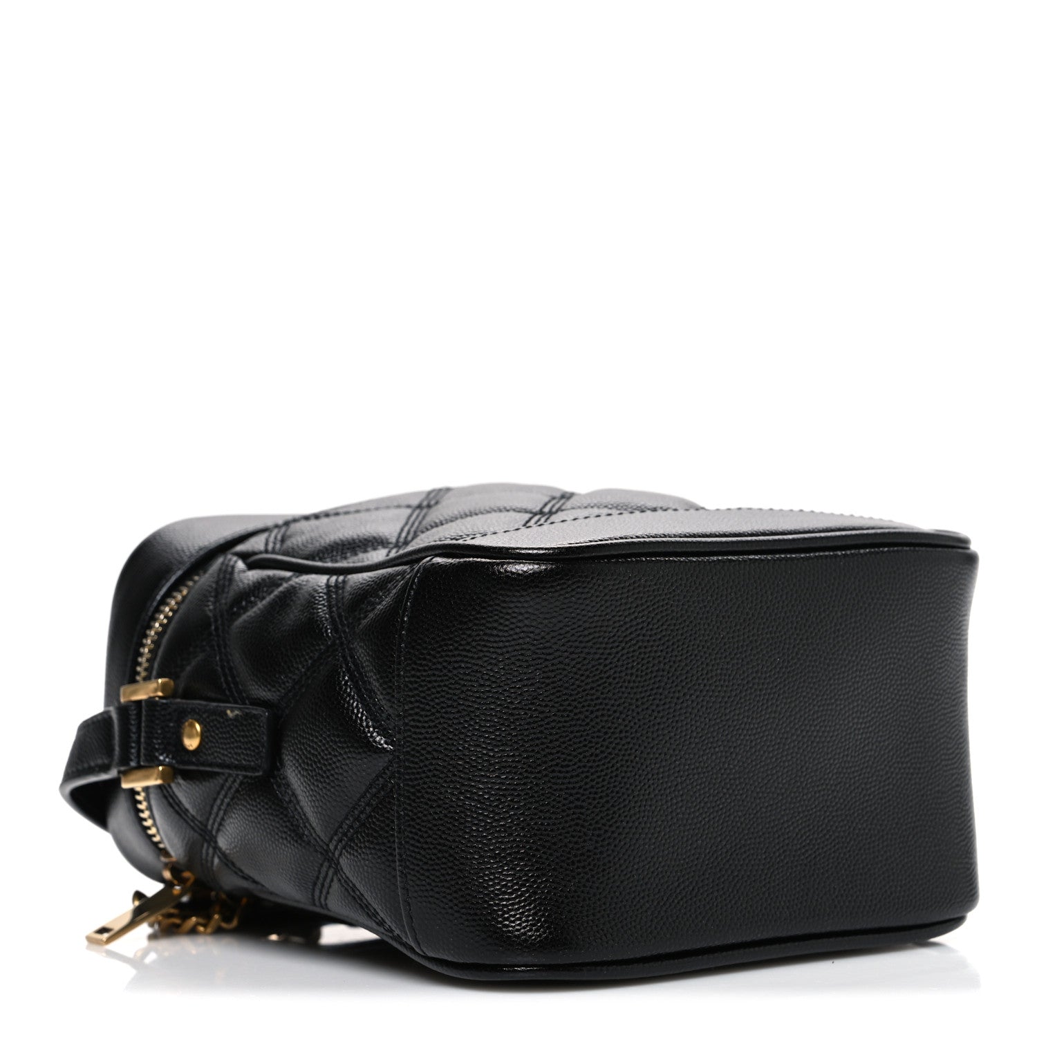 Saint Laurent Grain de Poudre Quilted 80's Vanity Bag Black 4 of 10