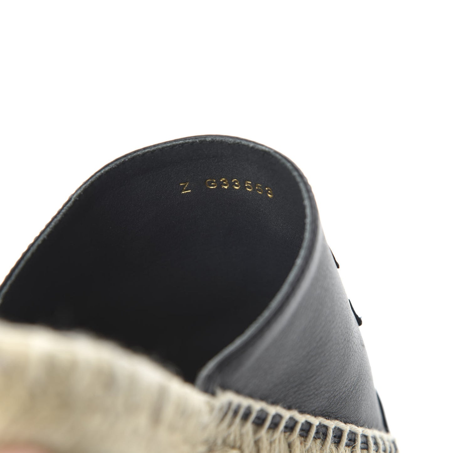 Calfskin CC Espadrille Mules 35 Black