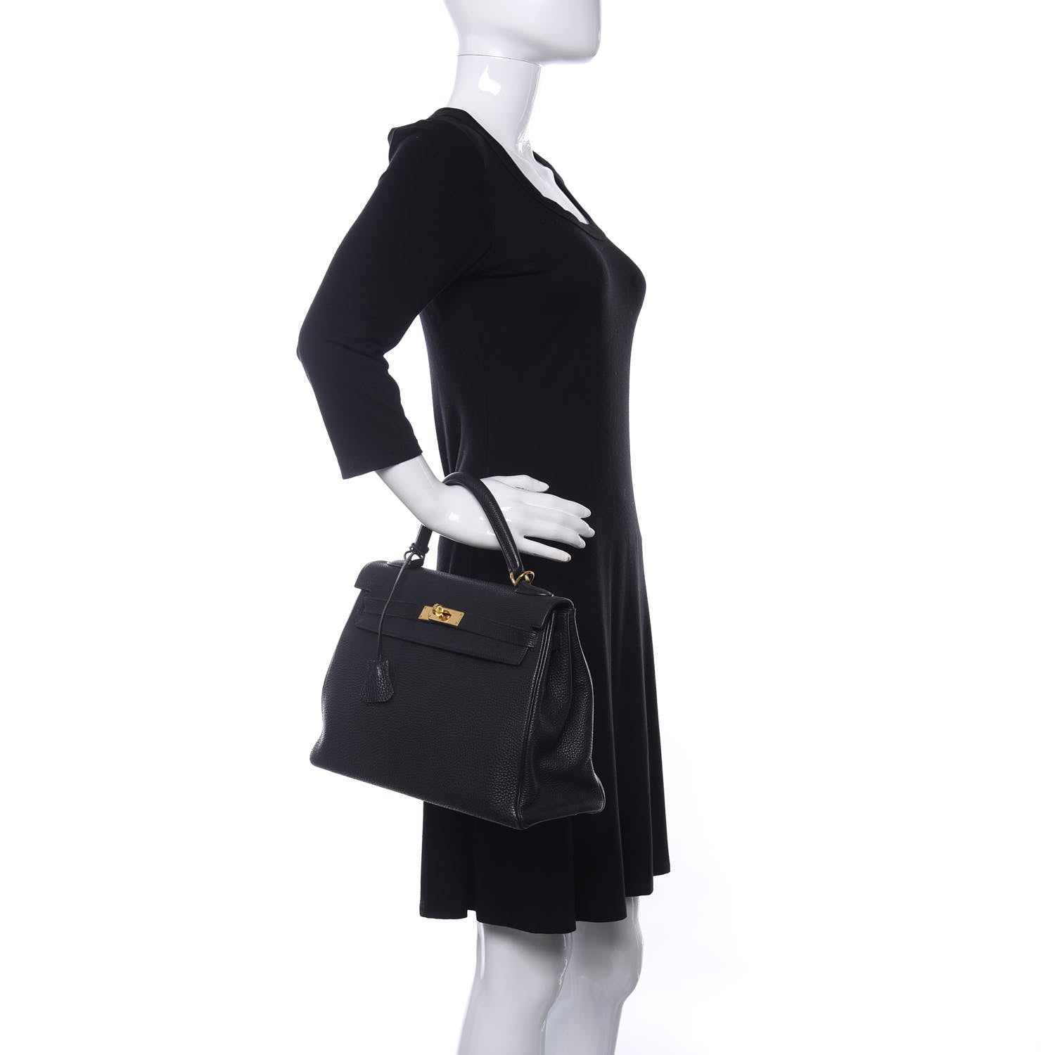 Hermes Togo Kelly Retourne 32 Black 2 of 11