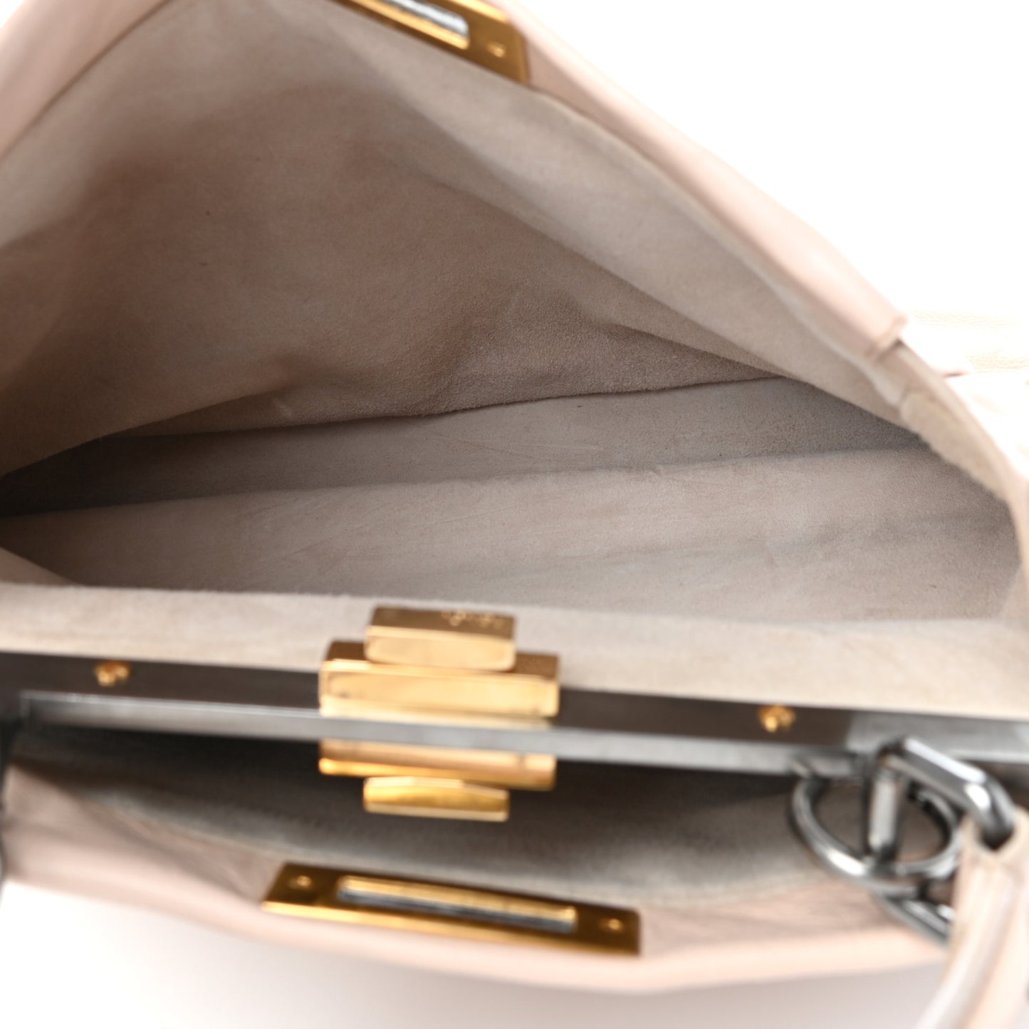 Calfskin Medium Peekaboo Iconic Satchel Nude