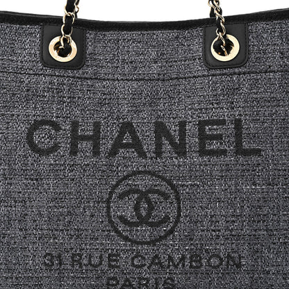 Chanel Lurex Boucle Small Deauville Tote Black 8 of 11