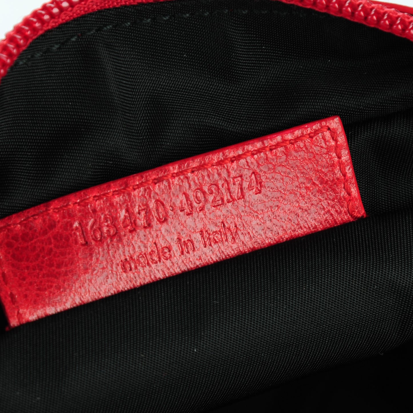 Chevre Classic Hardware Toilette Cosmetic Pouch Rouge Vif