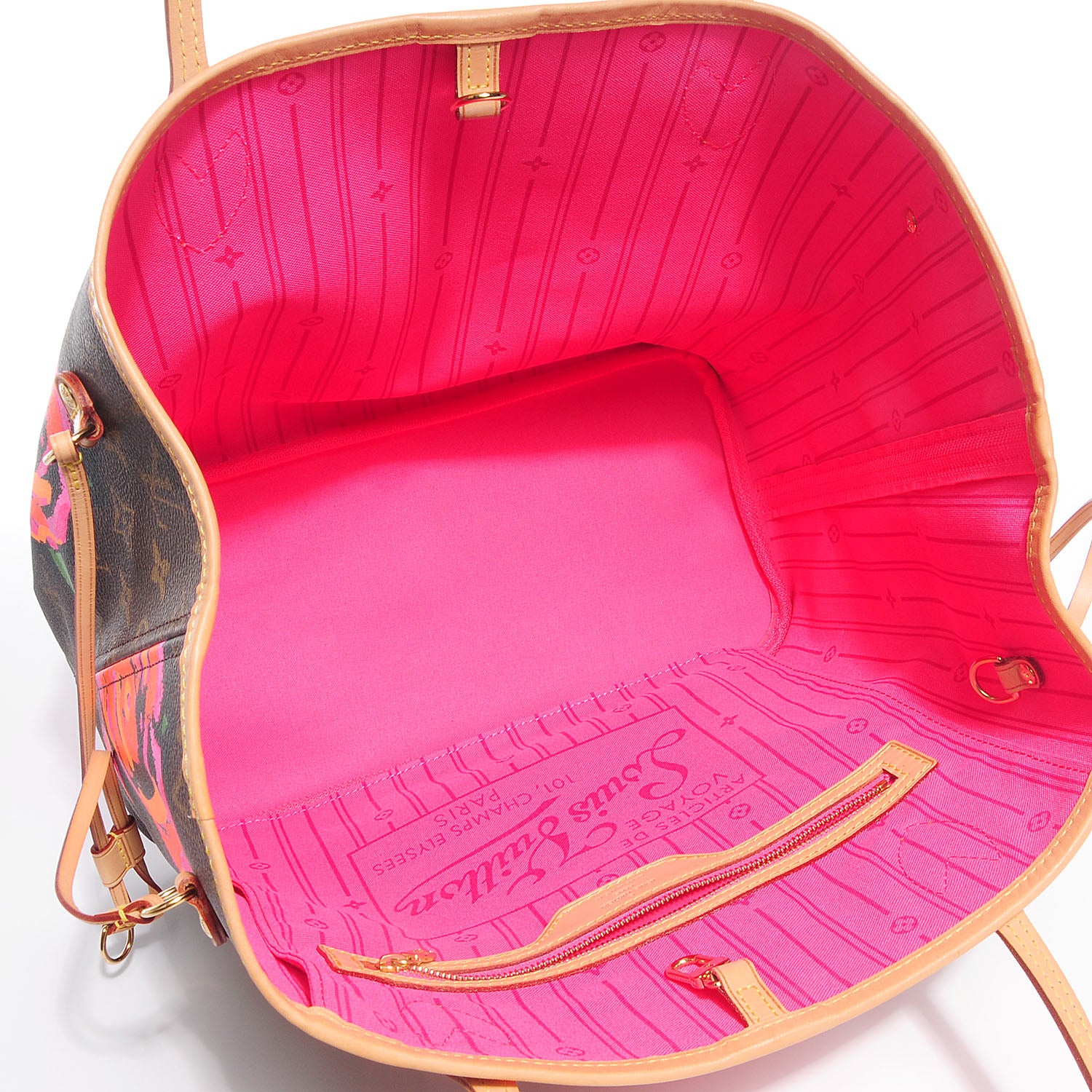 Louis Vuitton Monogram Roses Neverfull MM 5 of 7