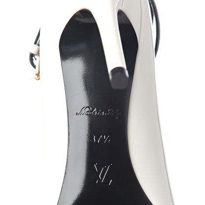 Louis Vuitton Monogram Patent Call Back Pumps 37.5 White 6 of 8