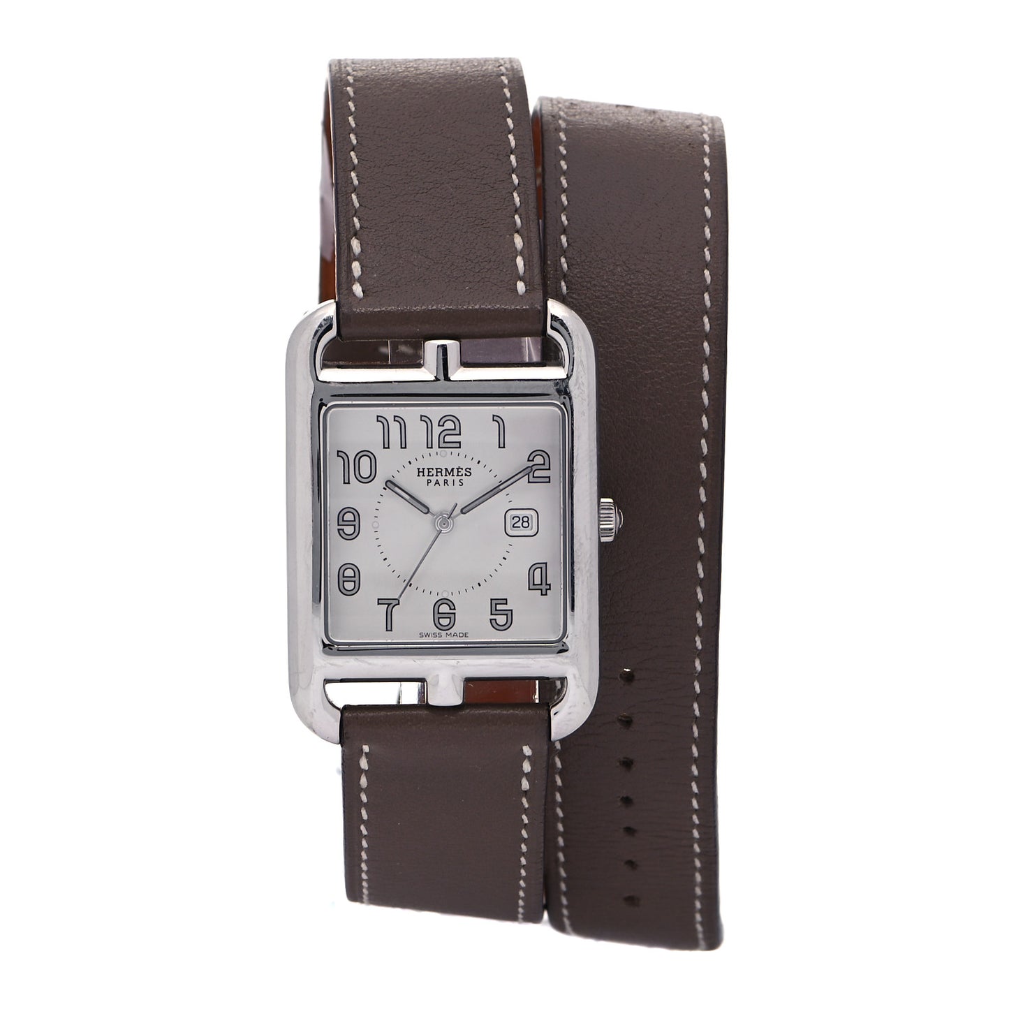 Stainless Steel Swift 29mm Cape Cod Double Tour Quartz Watch Etoupe