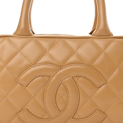 Chanel Caviar Quilted Small Bowler Beige 8 of 13
