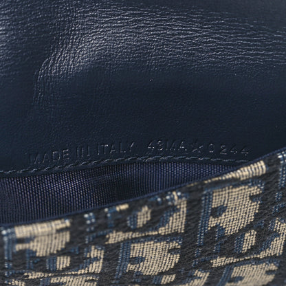 Christian Dior Oblique Saddle Cosmos Zipped Card Holder Blue 7 of 9