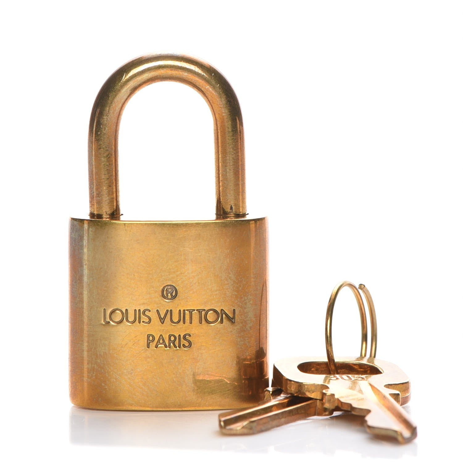 Louis Vuitton Brass Lock and 2 Keys Set #305 1 of 4