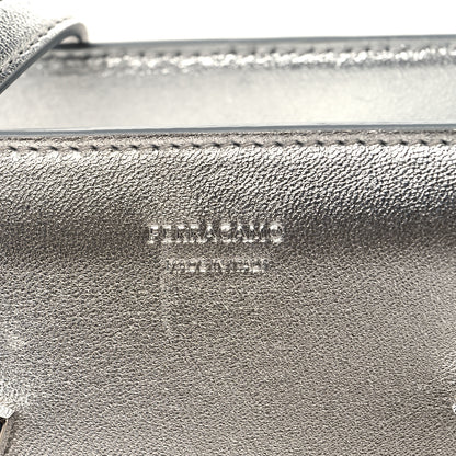 Salvatore Ferragamo Metallic Lambskin Mini Hug Crossbody Bag Argento 10 of 11