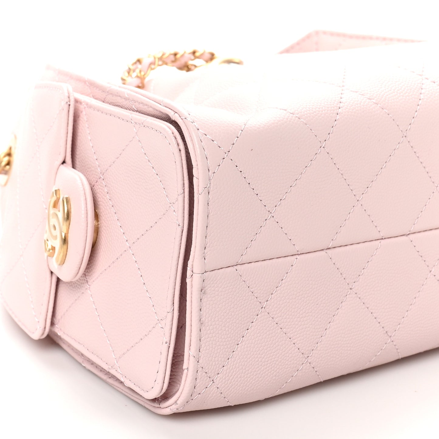 Caviar Quilted Mini Chanel 25 Handbag Light Pink