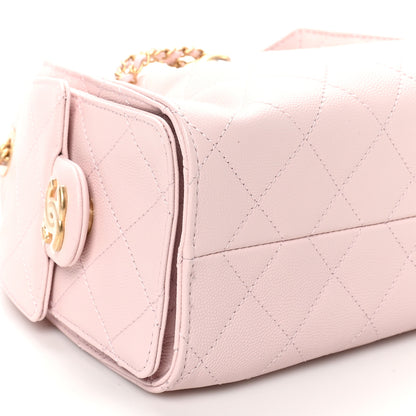 Chanel Caviar Quilted Mini Chanel 25 Handbag Light Pink 9 of 10