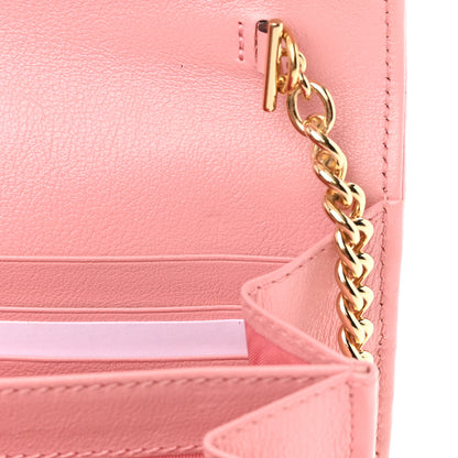 Gucci Azalea Calfskin Enamel Matelasse Diagonal Torchon GG Marmont Chain Wallet New Cherry Red Wild Rose 12 of 14