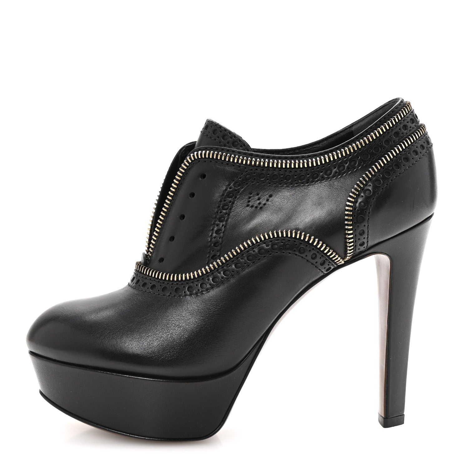 Louis Vuitton Calfskin Tomboy Platform Pumps 38 Black 1 of 10