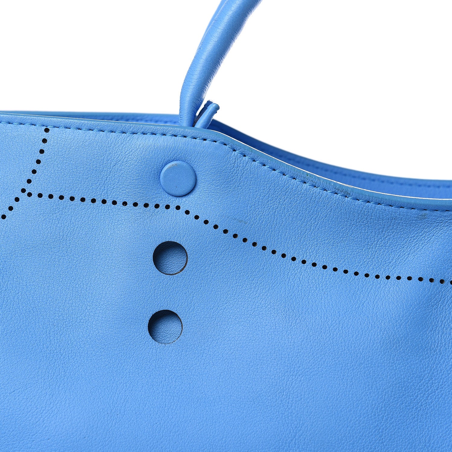 Balenciaga Veau Soyeux Perforated Blackout City Bleu Turquoise 11 of 13