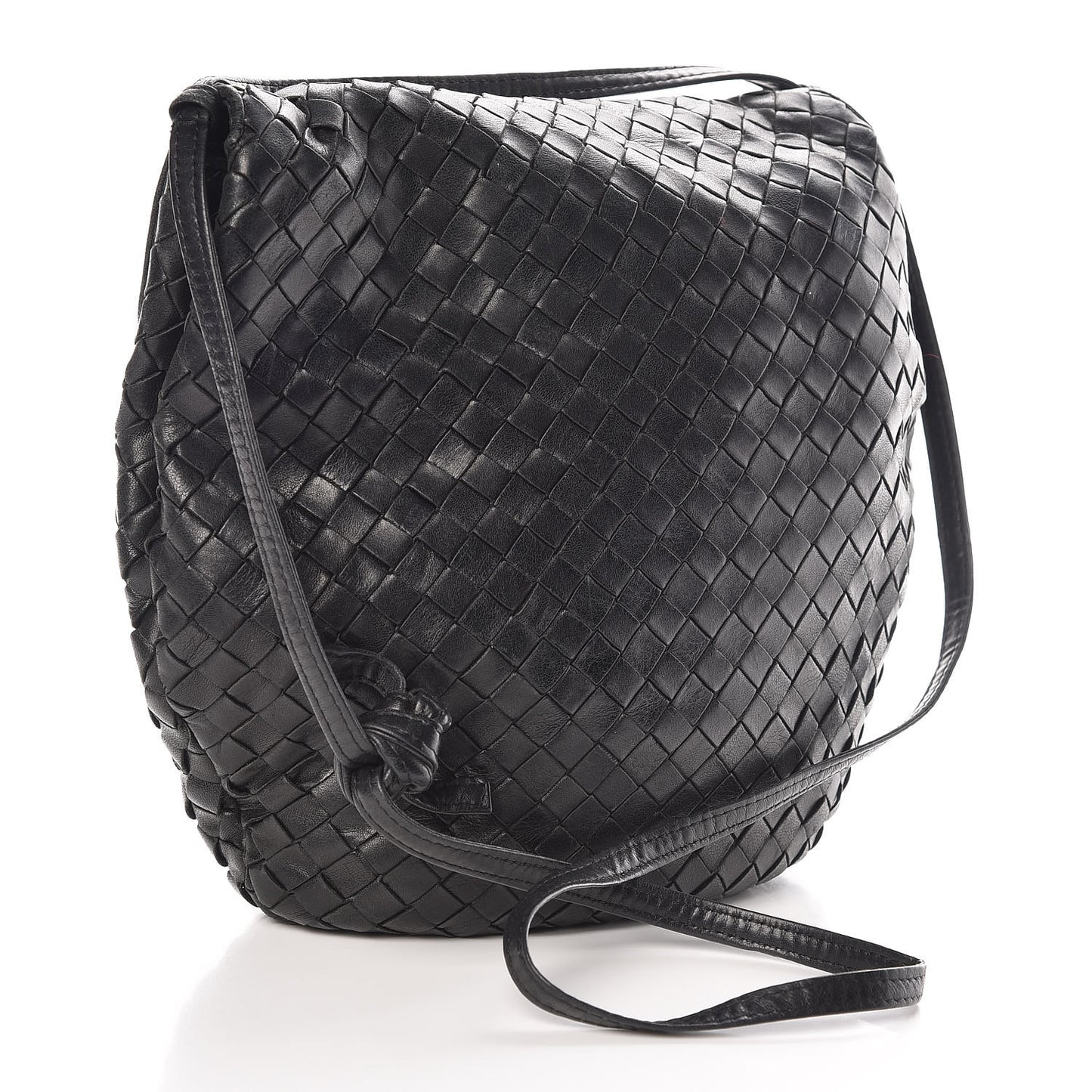 Nappa Intrecciato Crossbody Bag Black