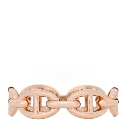 Hermes 18K Rose Gold PM Chaine d'Ancre Enchainee Ring 58 8.5 1 of 7