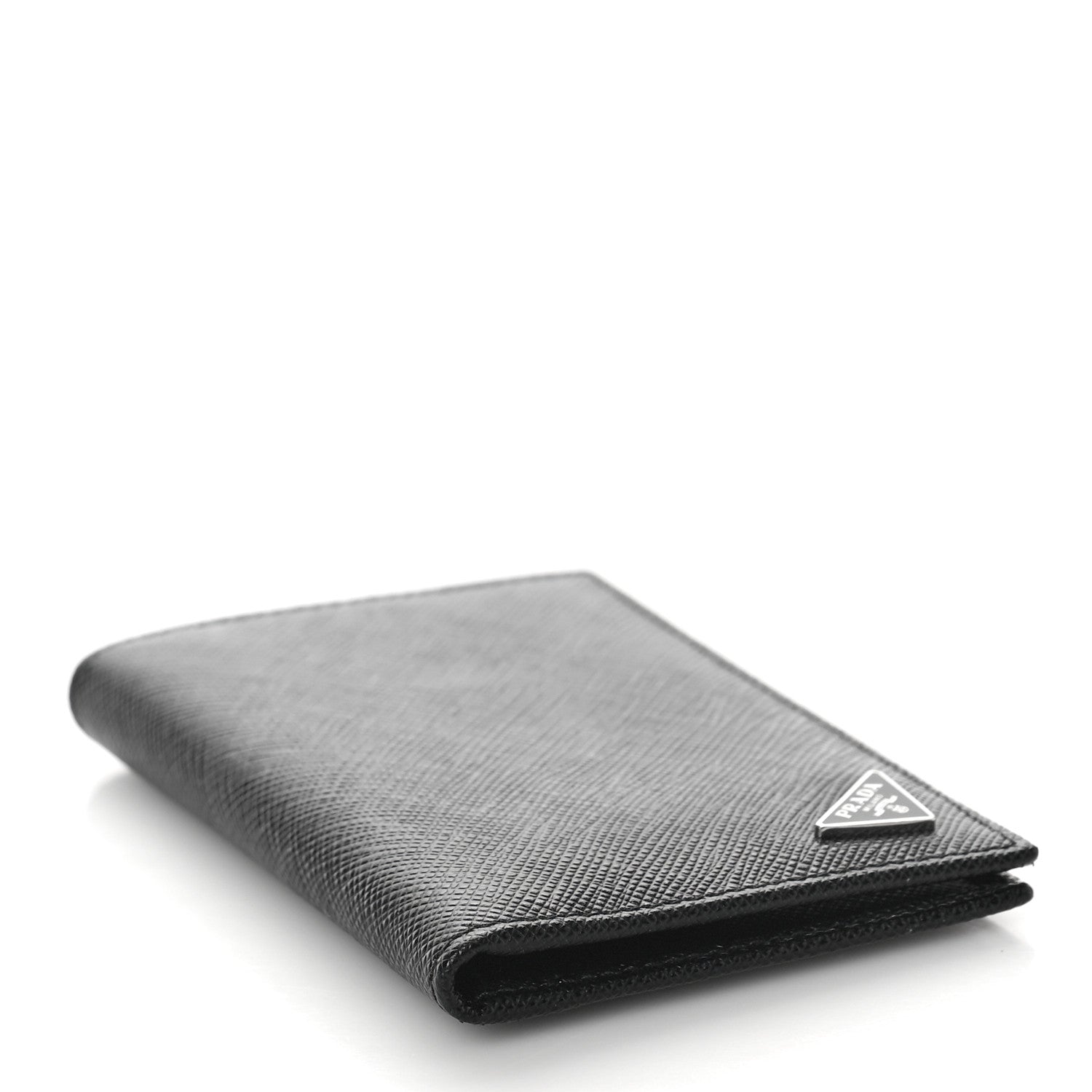 Prada Saffiano Corner Card Holder Black 4 of 8