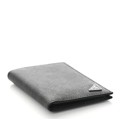 Prada Saffiano Corner Card Holder Black 4 of 8