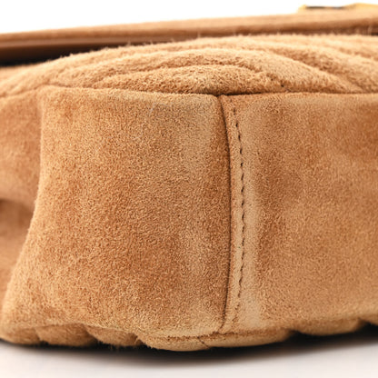 Saint Laurent Suede Matelasse Chevron Monogram Medium College Bag Cinnamon 9 of 11