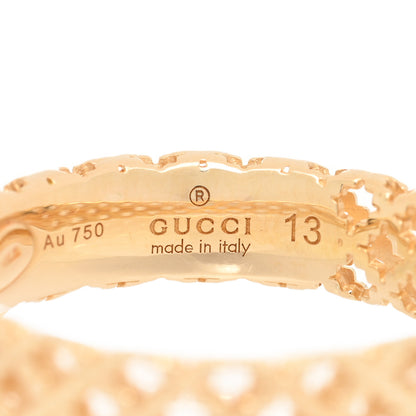 Gucci 18K Yellow Gold Thin Diamantissima Ring 53 6.25 4 of 4