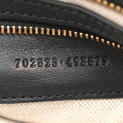 Gucci Aria Calfskin Web Large Attache Shoulder Bag Black 7 of 11