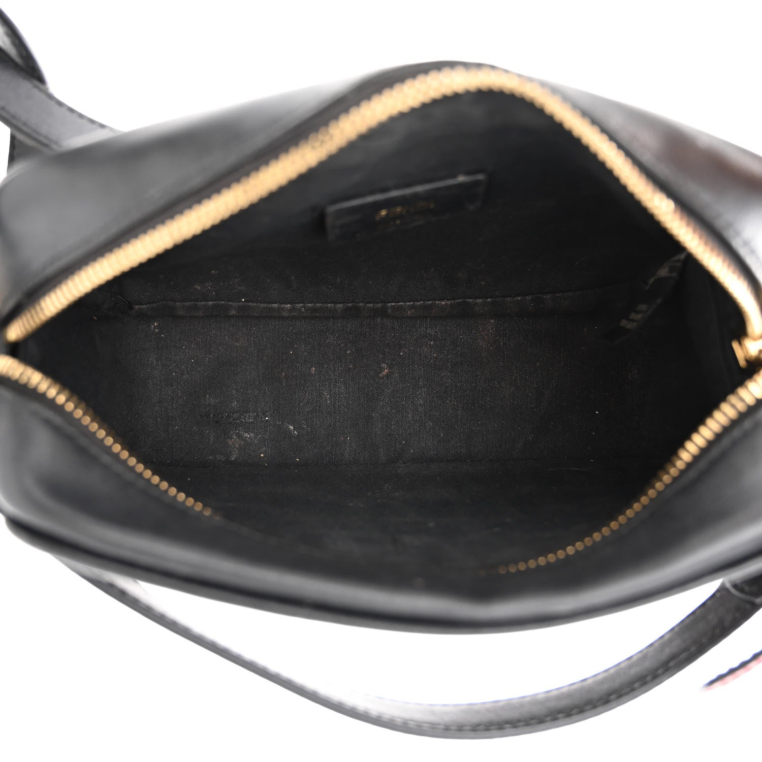 Fendi Vitello Century Bi-Color FF 1974 Embossed Mini Camera Case Maya Black 5 of 12
