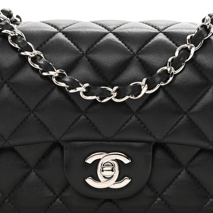 Chanel Lambskin Quilted Mini Rectangular Flap Black 8 of 10