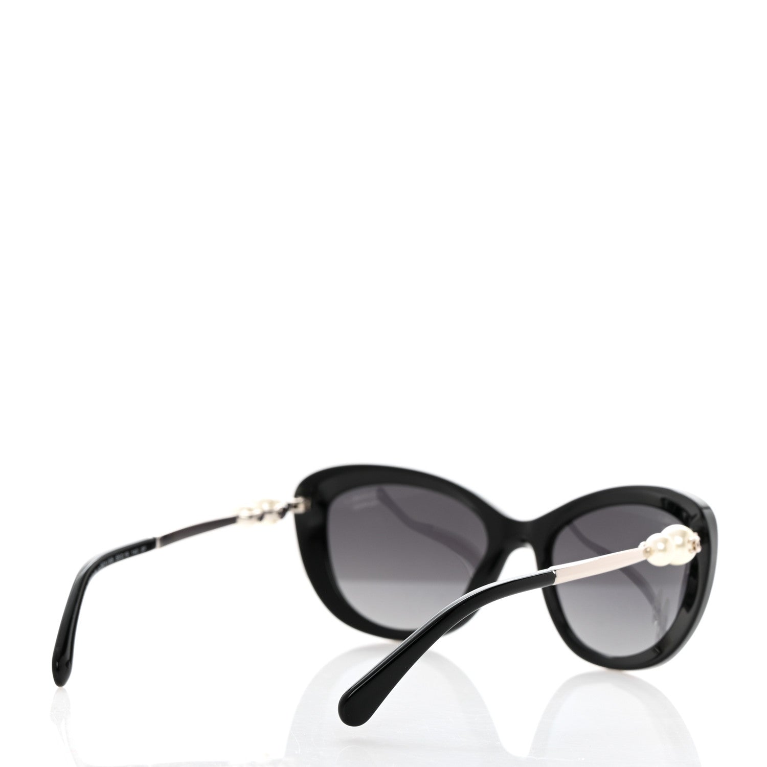 Chanel Polarized Cat Eye Pearl Sunglasses 5340-H Black 4 of 8
