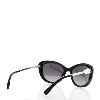 Chanel Polarized Cat Eye Pearl Sunglasses 5340-H Black 4 of 8
