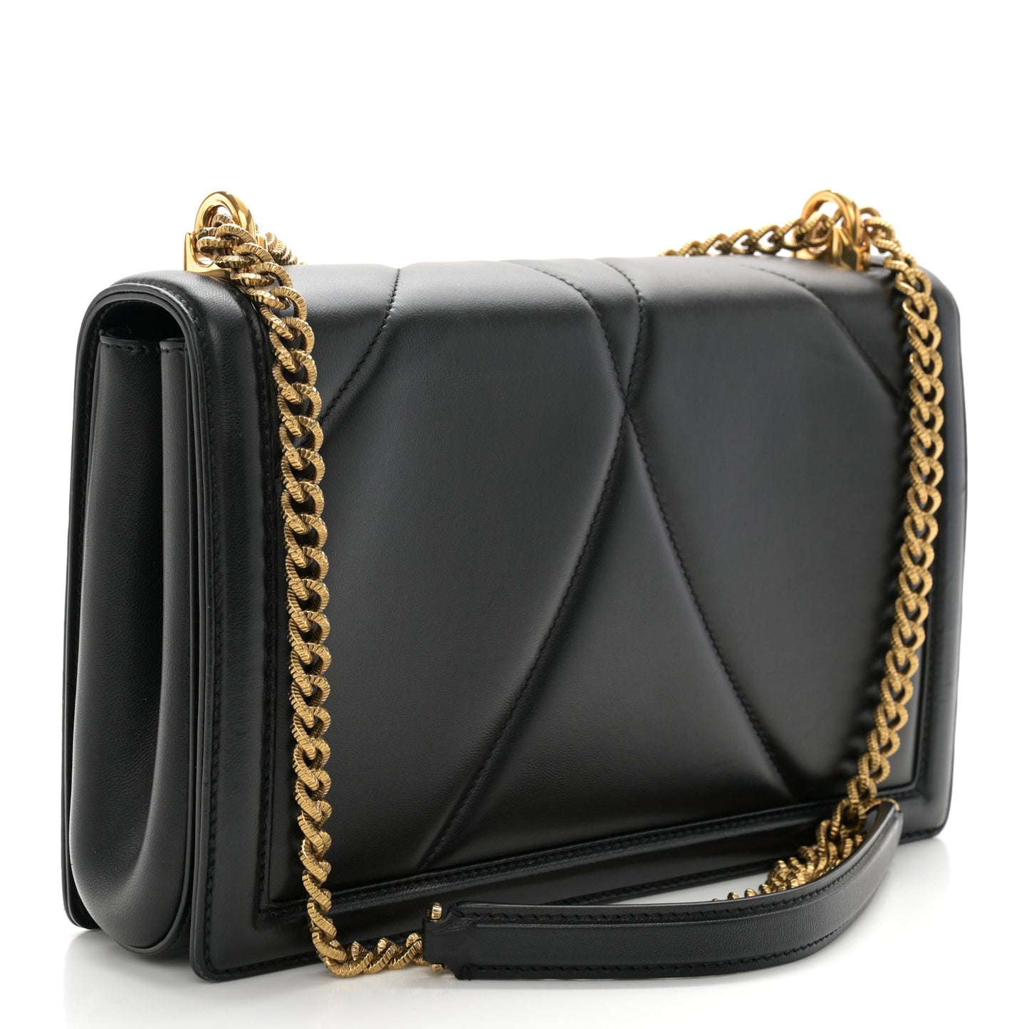 Calfskin Large Devotion Crossbody Bag Black