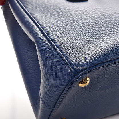 Prada Saffiano Small Galleria Double Zip Tote Bluette 11 of 15