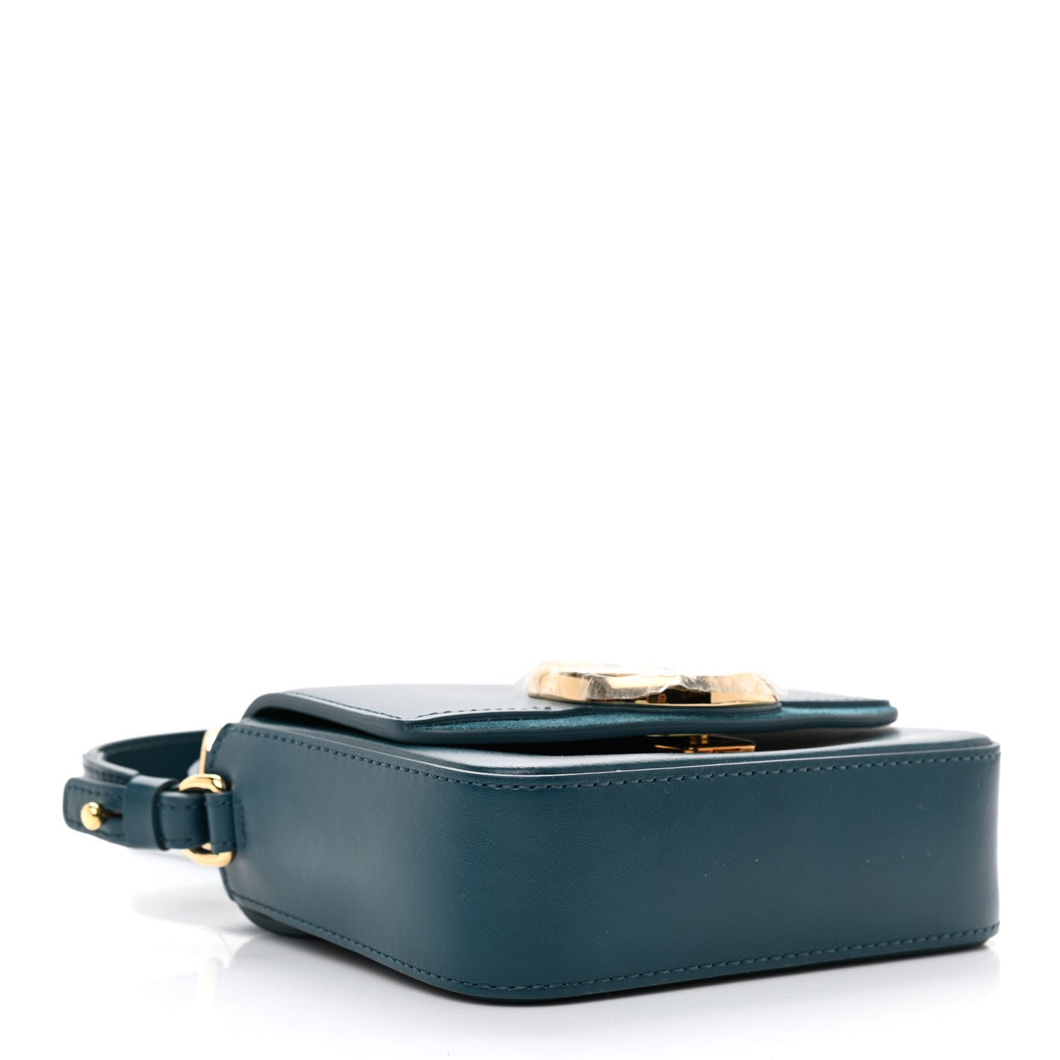 Chloe Shiny Calfskin Suede Mini C Double Carry Blue 5 of 8