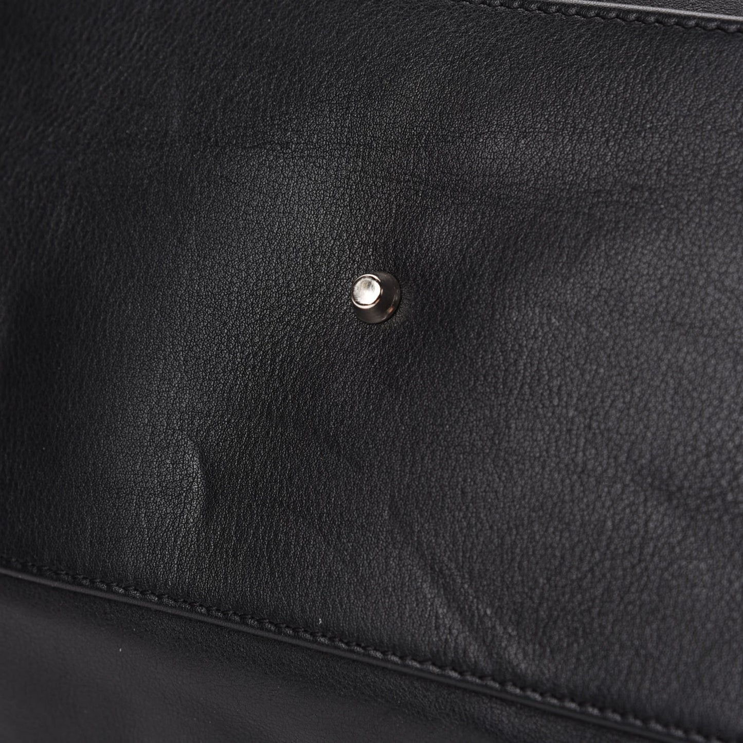 Calfskin Studded DV Satchel Black