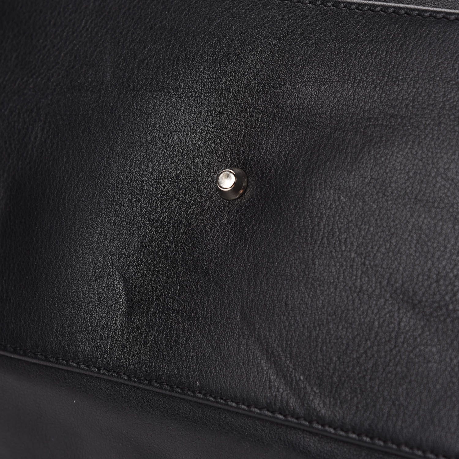 Versace Calfskin Studded DV Satchel Black 8 of 11