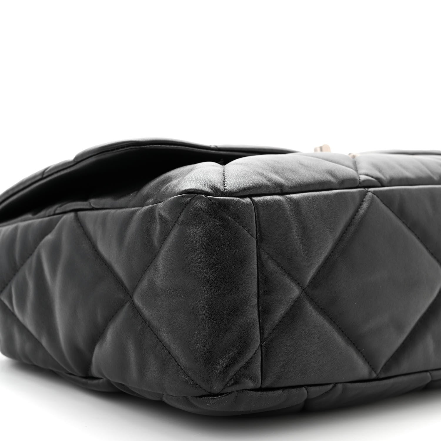 Chanel Lambskin Quilted Maxi Chanel 19 Flap Black 9 of 11