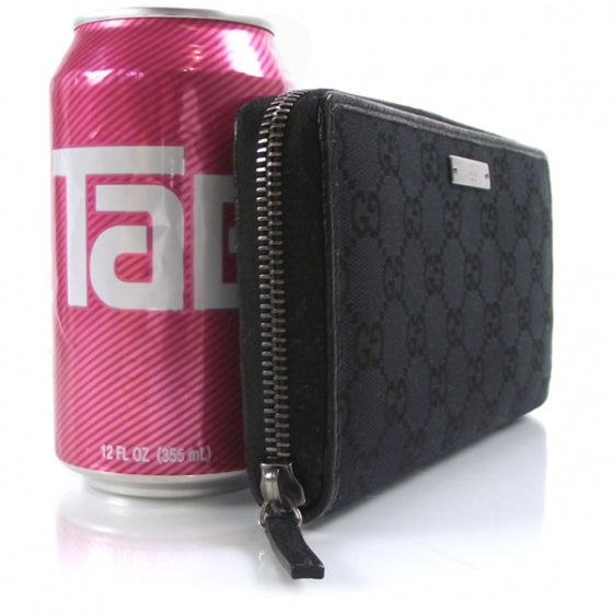 Gucci Black Signature Monogram GG Wallet 3 of 8