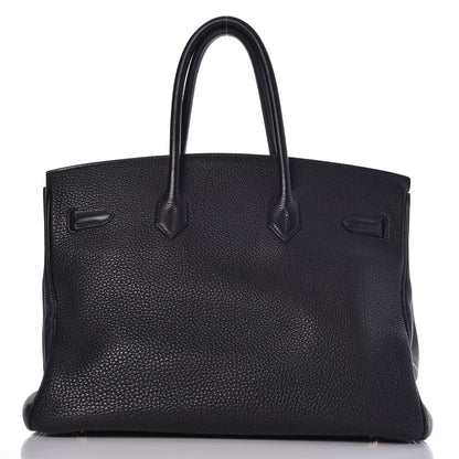 Hermes Taurillon Clemence Birkin 35 Black 4 of 32