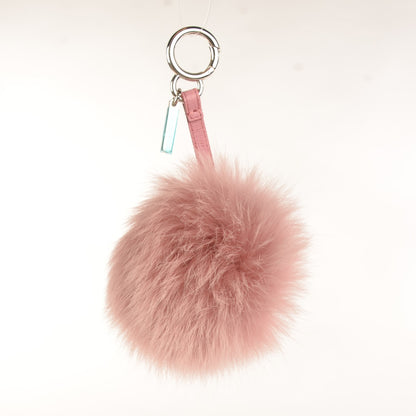Fendi Fox Fur Vitello Elite Pom Pom Bag Charm Rosa 3 of 6