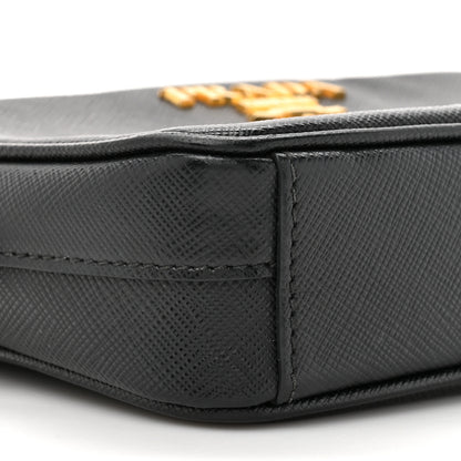 Prada Saffiano Mini Camera Crossbody Bag Black 9 of 13