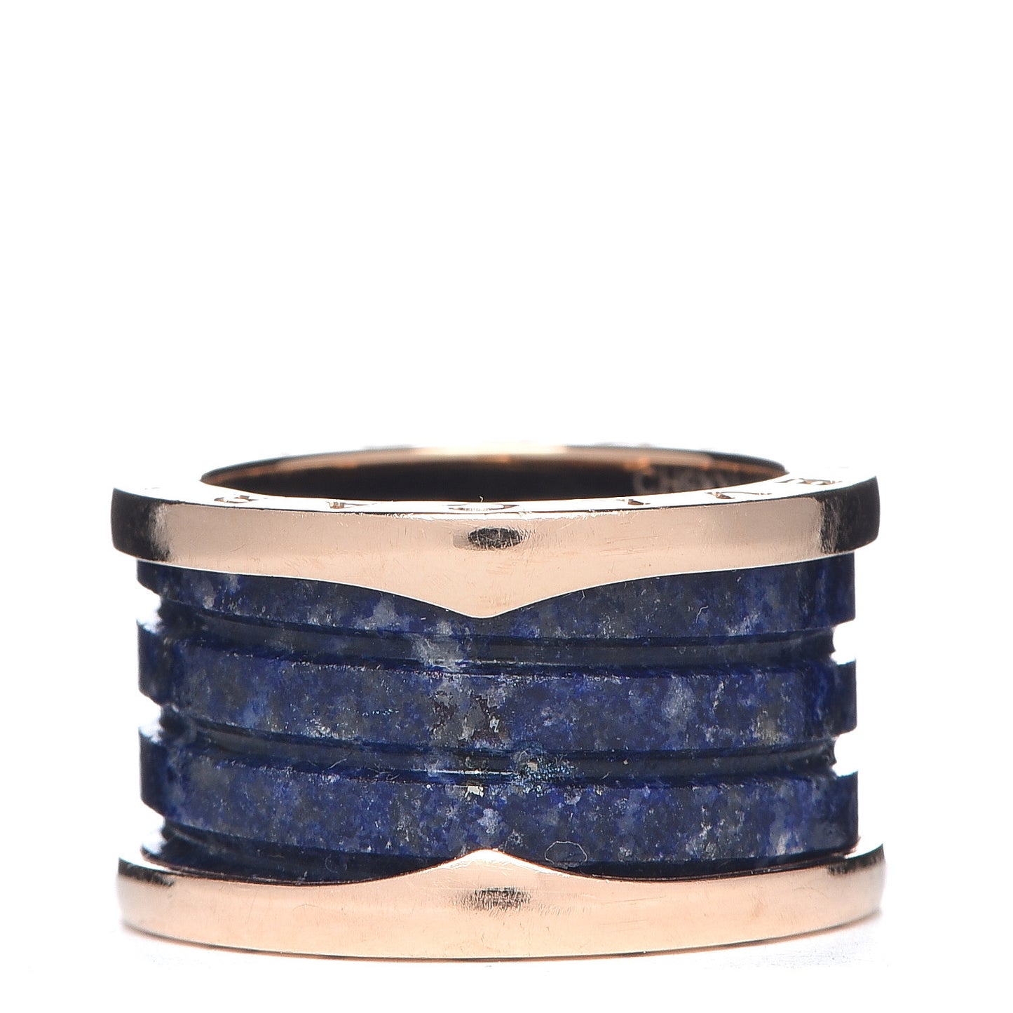 18K Rose Gold Lapis Lazuli B.Zero1 Four-Band Ring 50 5.5