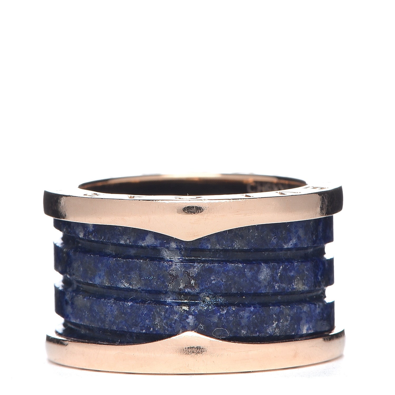 Bulgari 18K Rose Gold Lapis Lazuli B.Zero1 Four-Band Ring 50 5.5 1 of 6