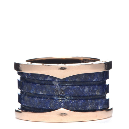 Bulgari 18K Rose Gold Lapis Lazuli B.Zero1 Four-Band Ring 50 5.5 1 of 6