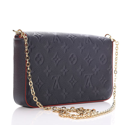 Louis Vuitton Empreinte Pochette Felicie Chain Wallet Marine Rouge 3 of 8