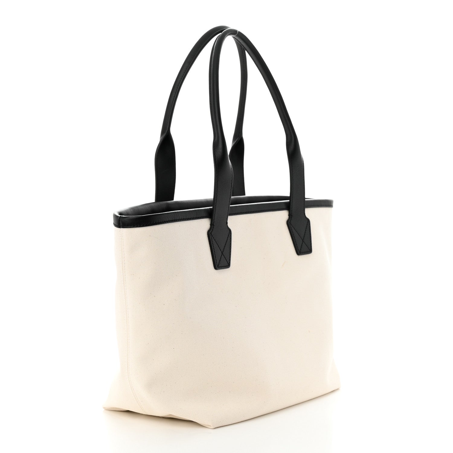 Balenciaga Cotton Canvas Calfskin Cities Paris Jumbo Small Tote Bag White 3 of 10
