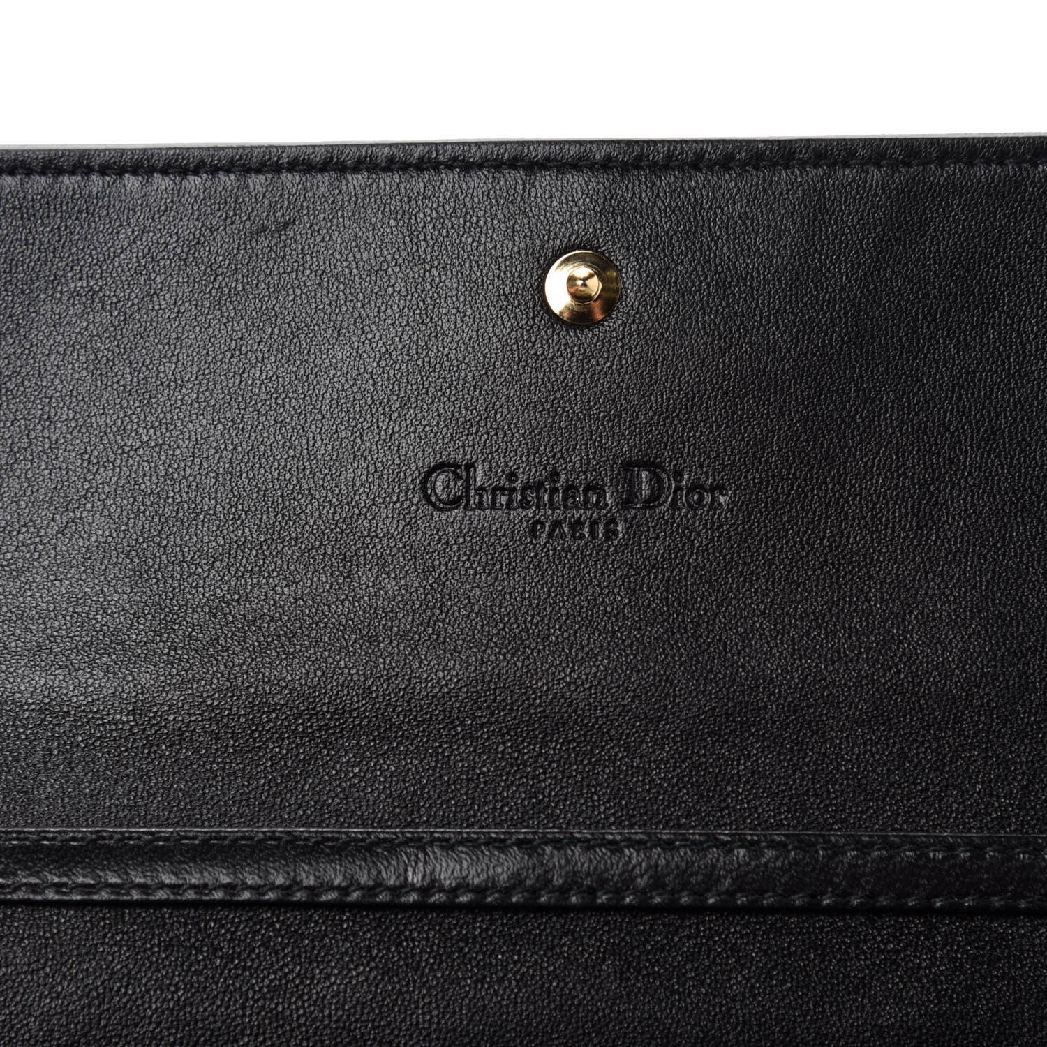 Christian Dior Lambskin Cannage Lady Dior Rendezvous Wallet On Chain Black 8 of 10