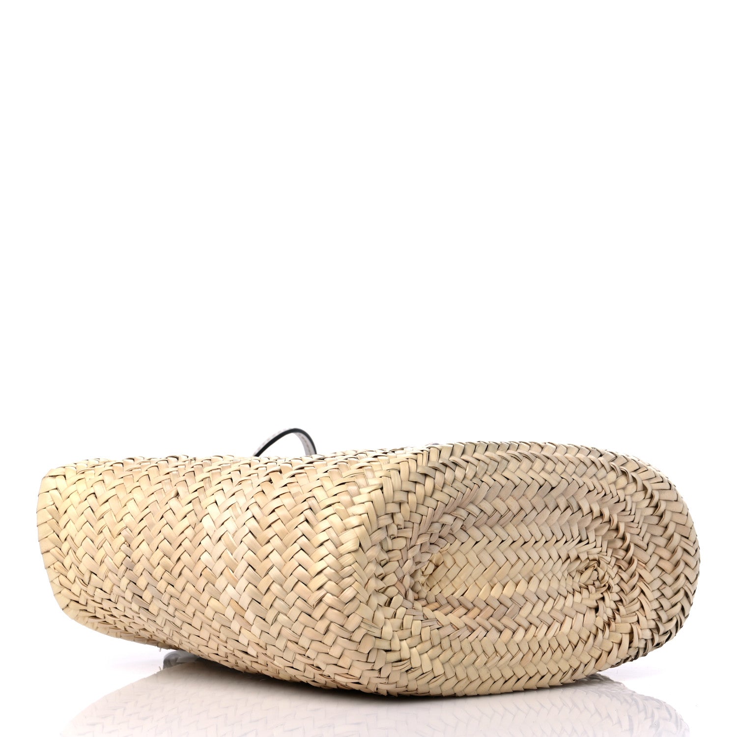 Prada Palmitto Vitello Woven Braided Large Basket Tote Bag Naturale White 4 of 8