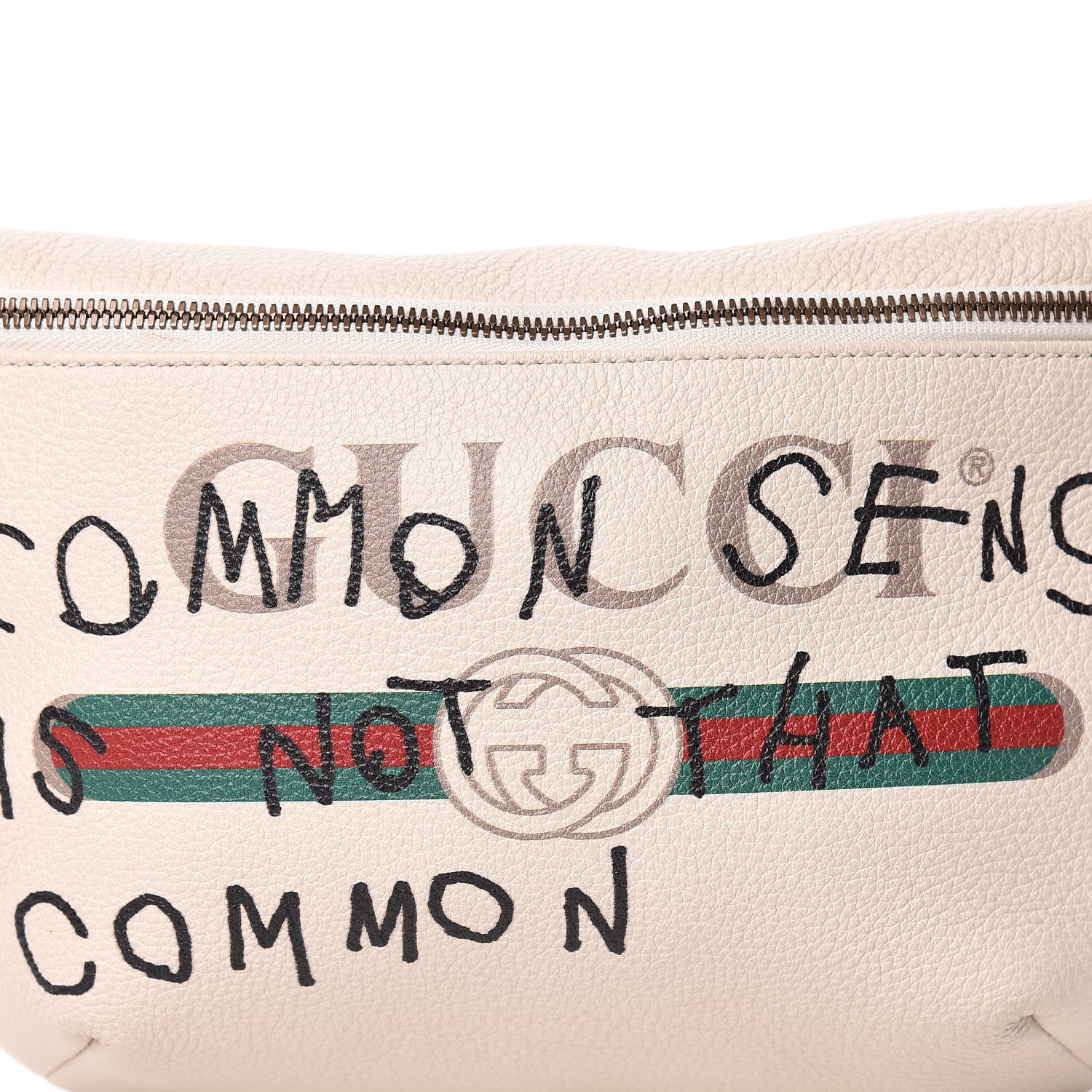 Gucci Grained Calfskin Coco Capitan Logo Belt Bag White 11 of 11